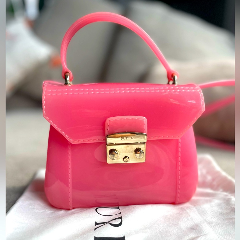Furla Pink Jelly Candy Mini Bag Top Handle